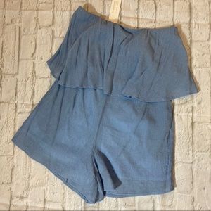 Morrisday The Label Baby Blue Romper NWT